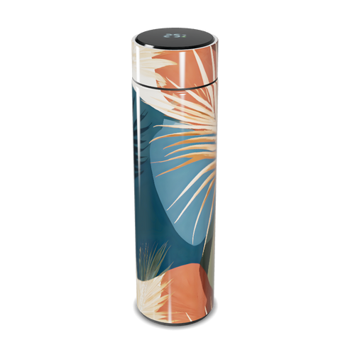 Garrafa Térmica Touch - Estampa Folhas Coloridas