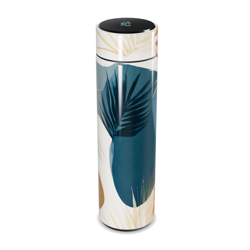 Garrafa Térmica Touch - Estampa Folhas Coloridas