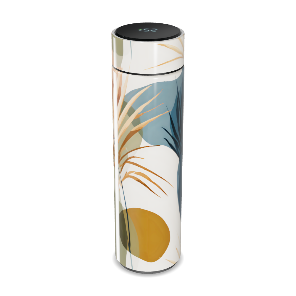 Garrafa Térmica Touch - Estampa Folhas Coloridas