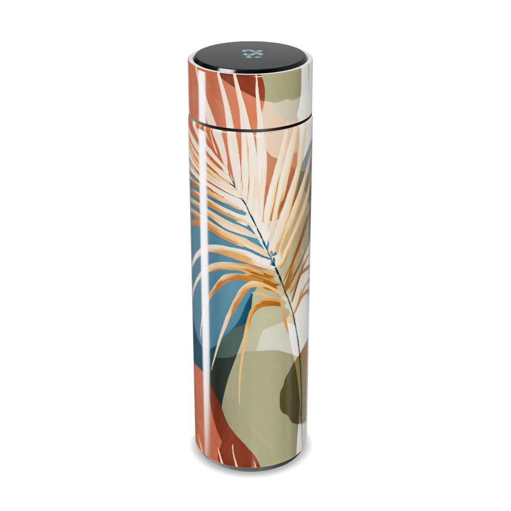 Garrafa Térmica Touch - Estampa Folhas Coloridas