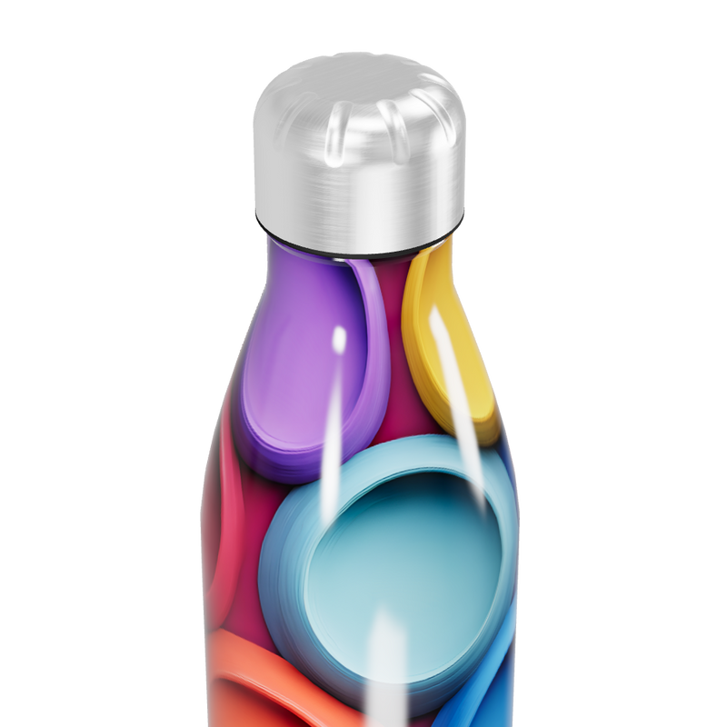 Garrafa Inox Estampada Cores Vibrantes