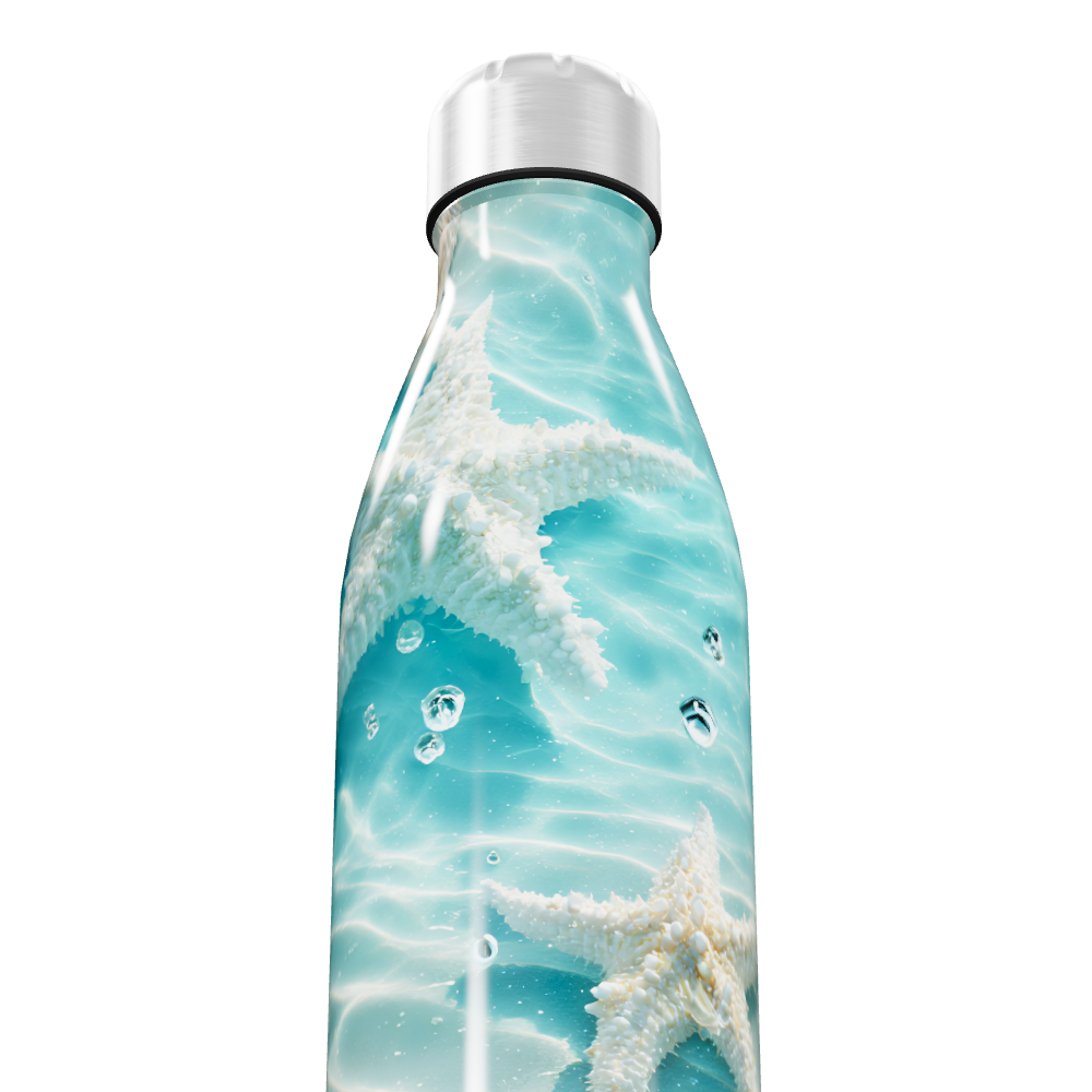 Garrafa Inox Estampada Estrelas do Mar