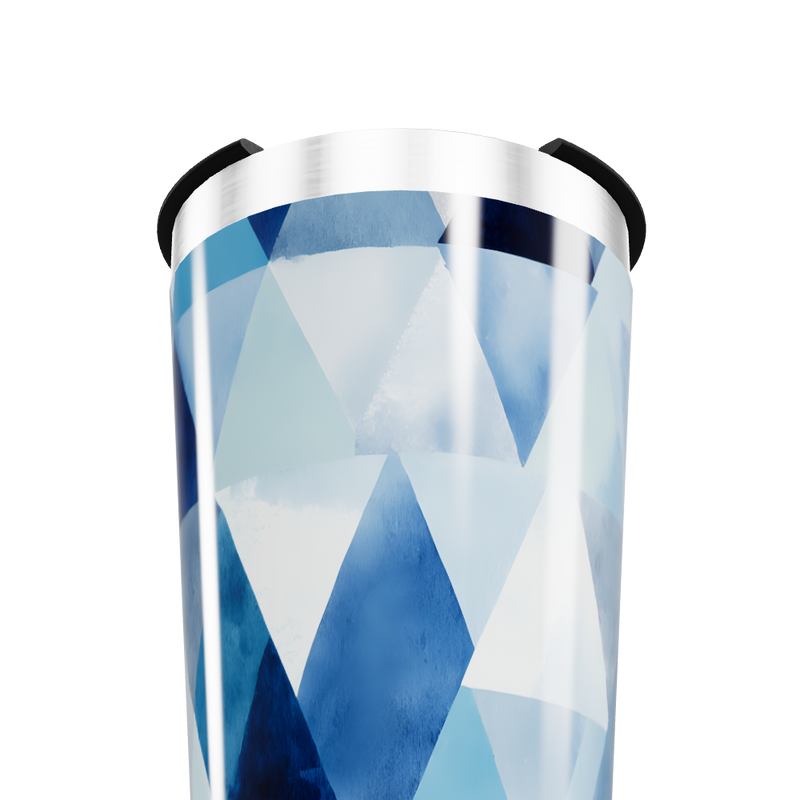 Copo Térmico - Estampa Geométrica Azul