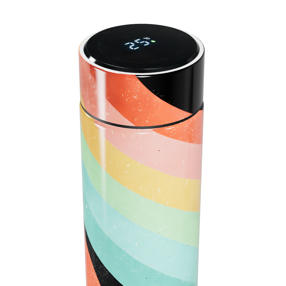 Garrafa Térmica Touch - Listras Coloridas