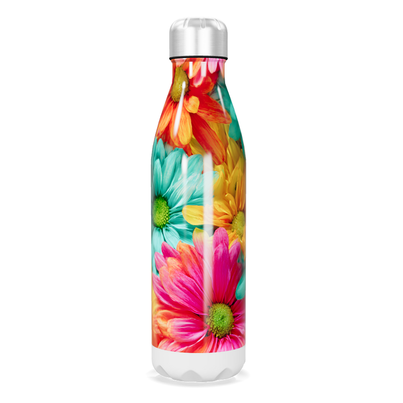Garrafa Inox - Flores Coloridas 500ml