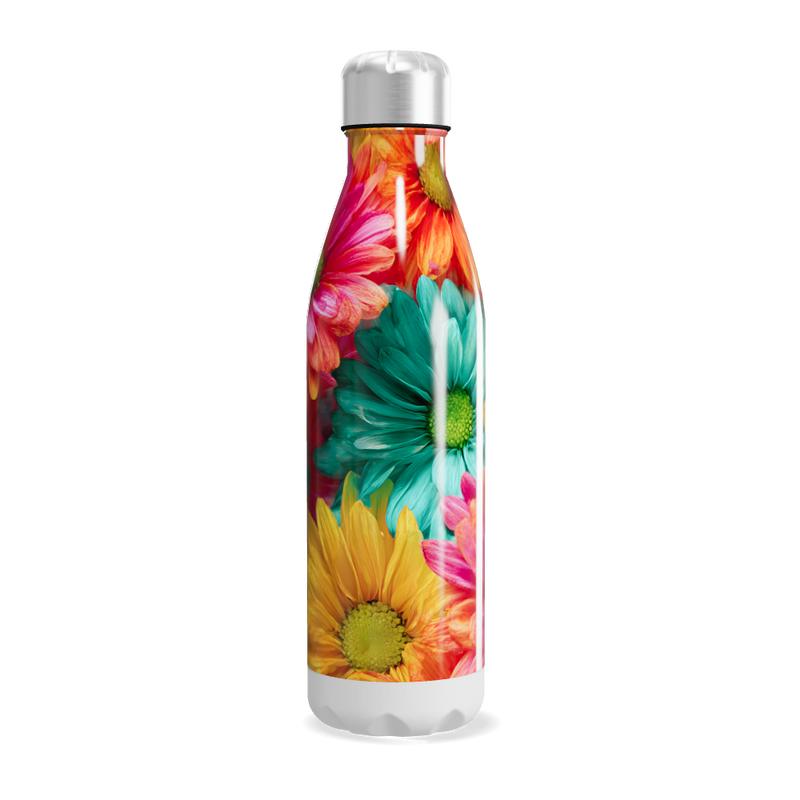 Garrafa Inox - Flores Coloridas 500ml