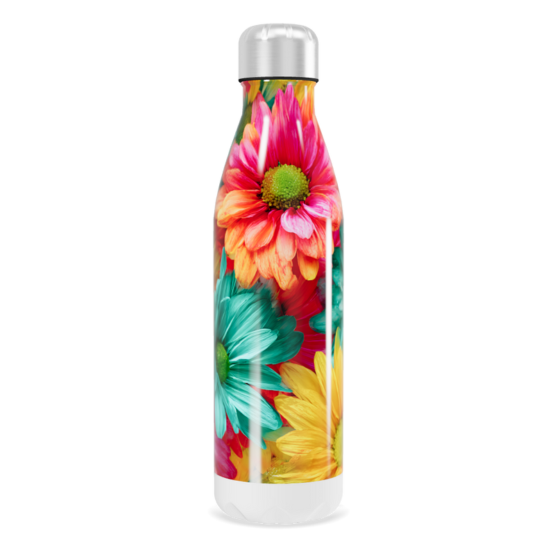 Garrafa Inox - Flores Coloridas 500ml