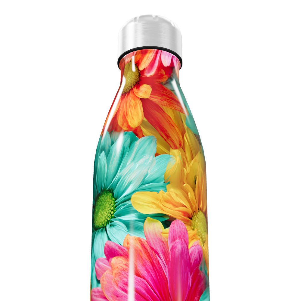 Garrafa Inox - Flores Coloridas 500ml