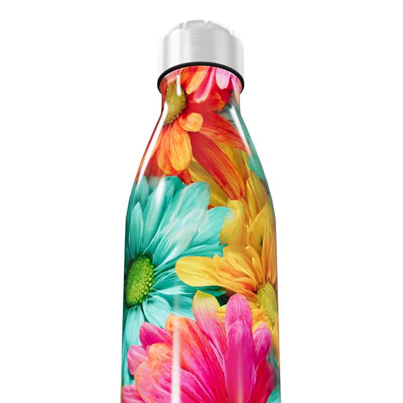 Garrafa Inox - Flores Coloridas 500ml