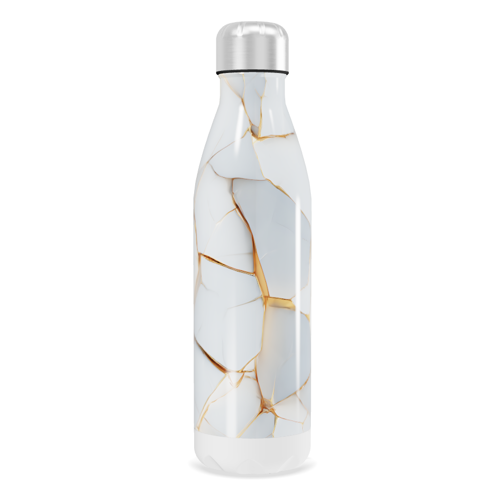 Garrafa Inox - Marmorizada branca