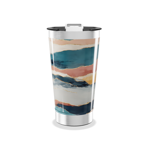 Copo Térmico - Estampa Abstrata Multicolor