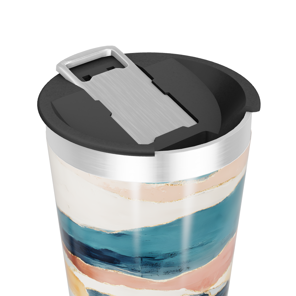 Copo Térmico - Estampa Abstrata Multicolor