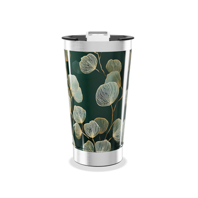 Copo Térmico - Floral Verde Metalizado