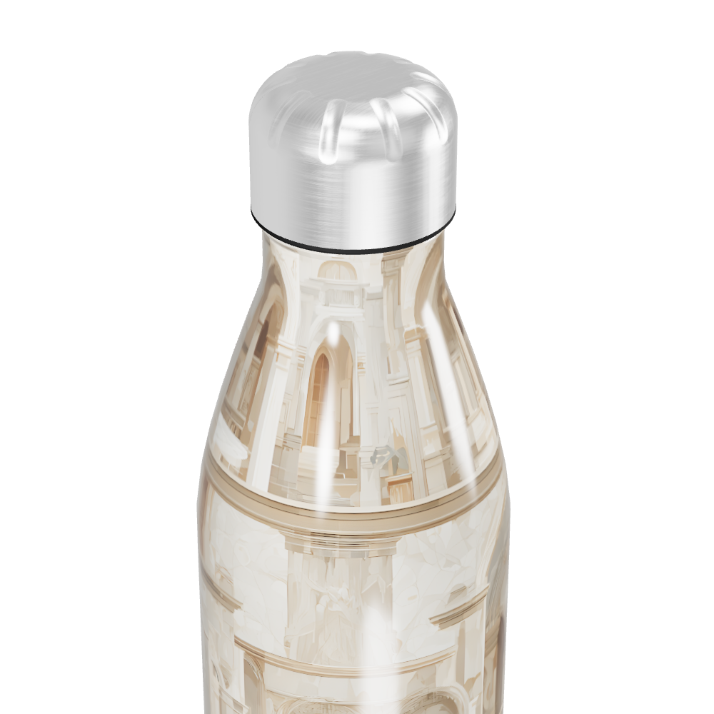 Garrafa Inox - Estampa Arquitetura Bege