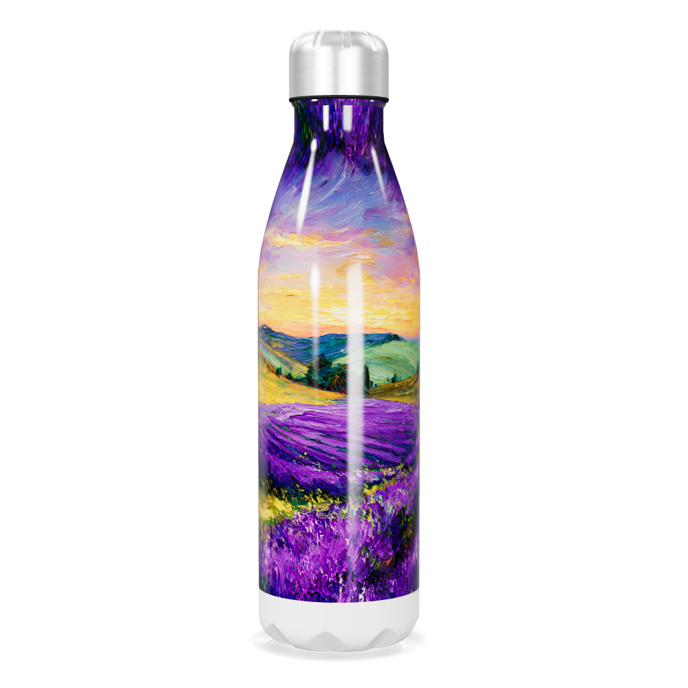 Garrafa Inox - Paisagem Lavanda Colorida