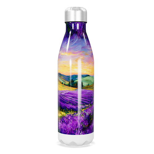 Garrafa Inox - Paisagem Lavanda Colorida