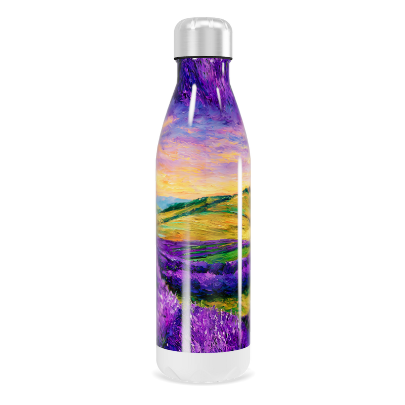 Garrafa Inox - Paisagem Lavanda Colorida