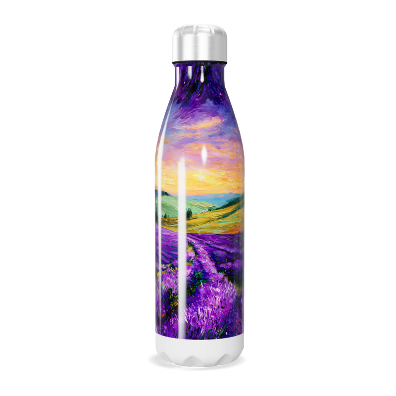Garrafa Inox - Paisagem Lavanda Colorida
