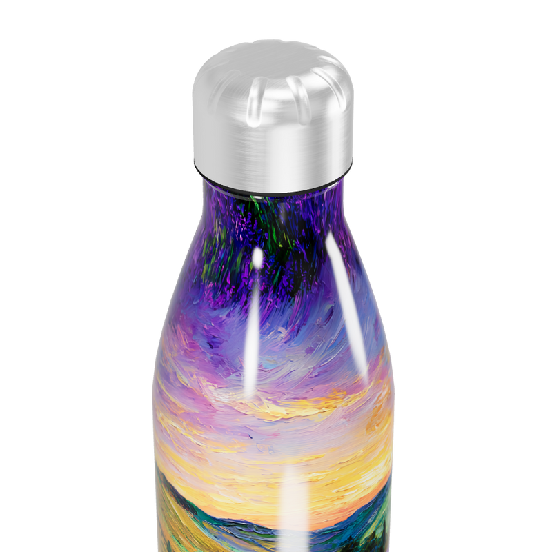 Garrafa Inox - Paisagem Lavanda Colorida