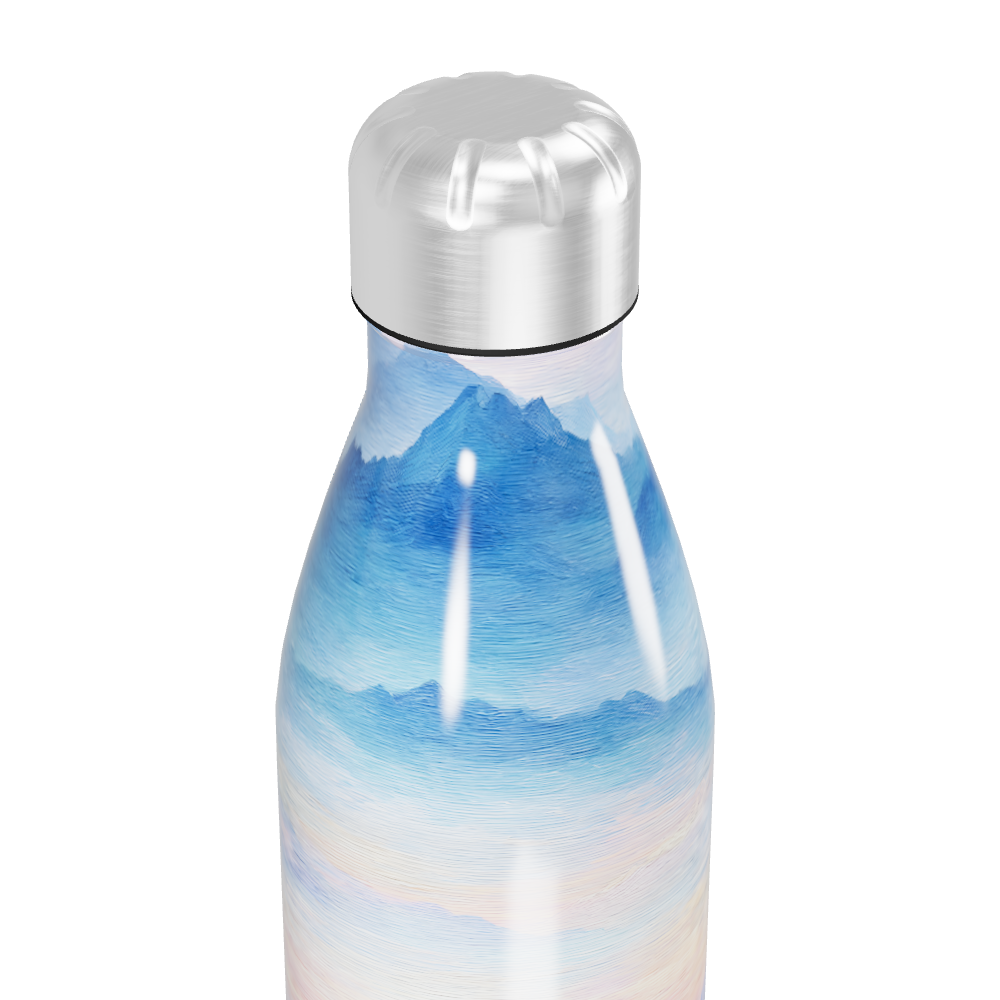 Garrafa Inox Estampa Montanhas Azuis