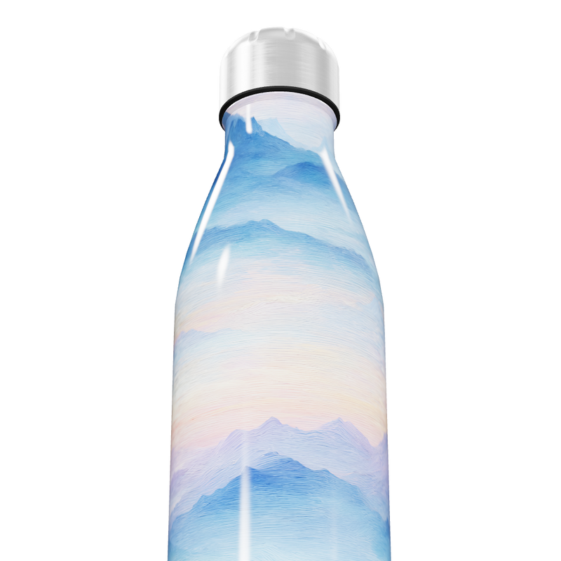 Garrafa Inox Estampa Montanhas Azuis