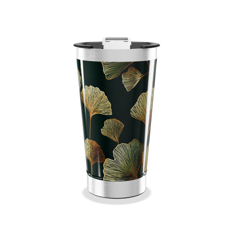 Copo Térmico - Folhas Douradas