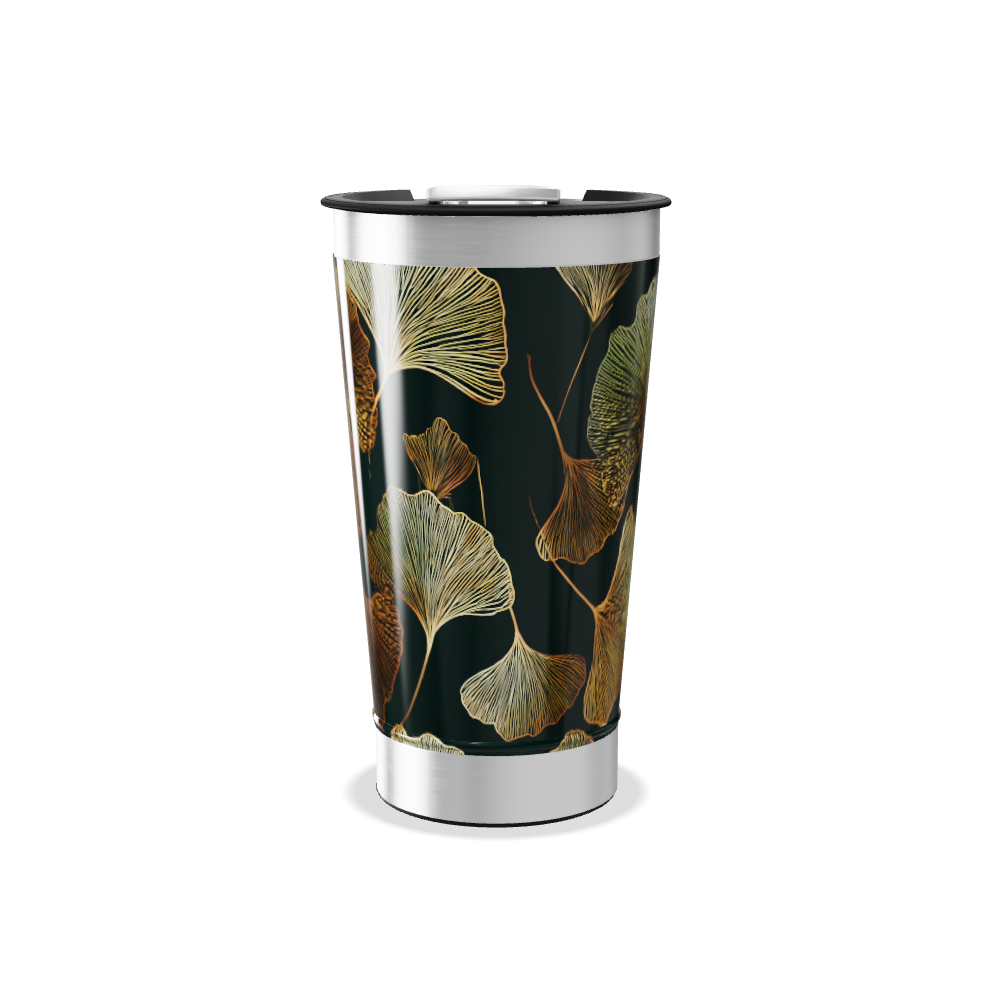 Copo Térmico - Folhas Douradas