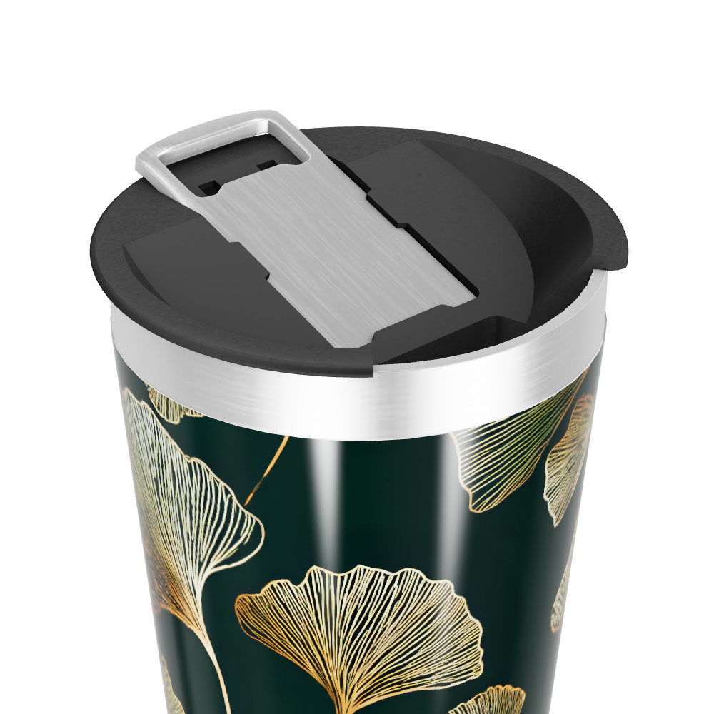 Copo Térmico - Folhas Douradas
