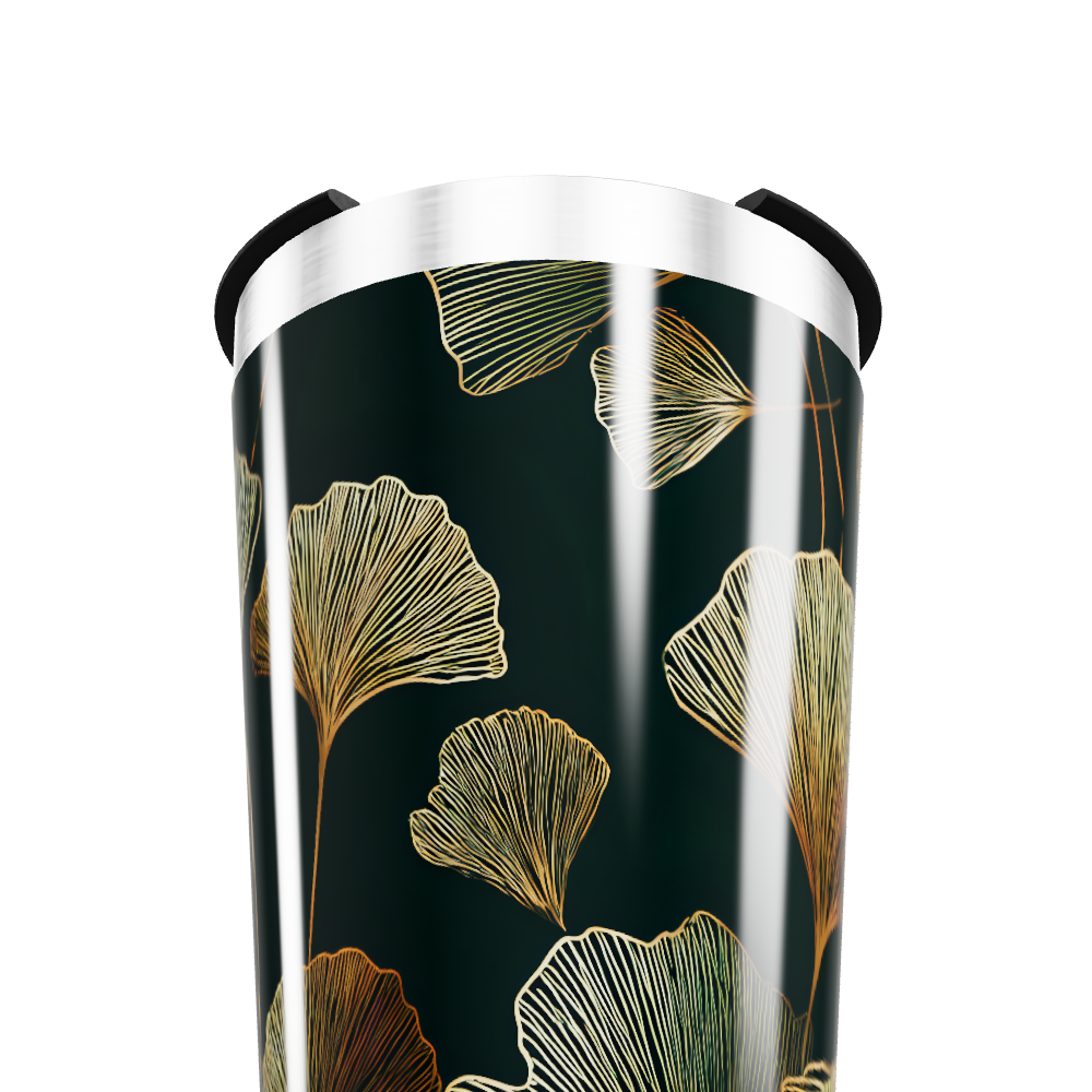 Copo Térmico - Folhas Douradas