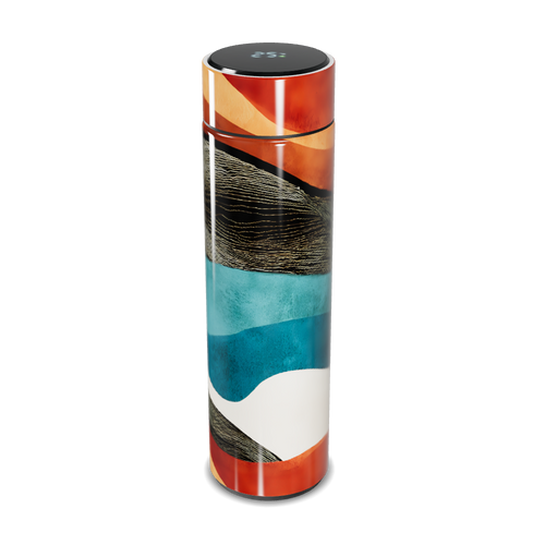 Garrafa Térmica Touch - Estampa Abstrata Colorida