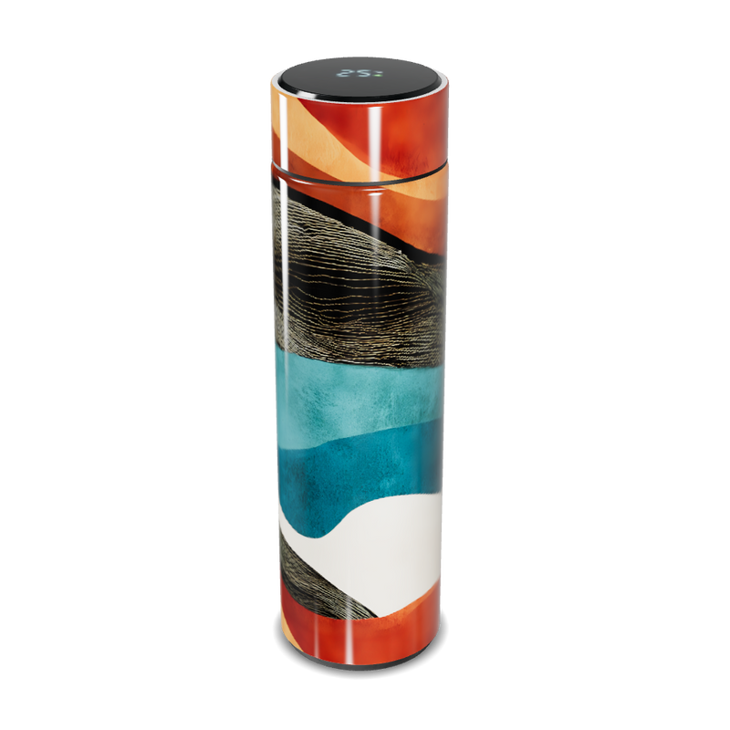 Garrafa Térmica Touch - Estampa Abstrata Colorida