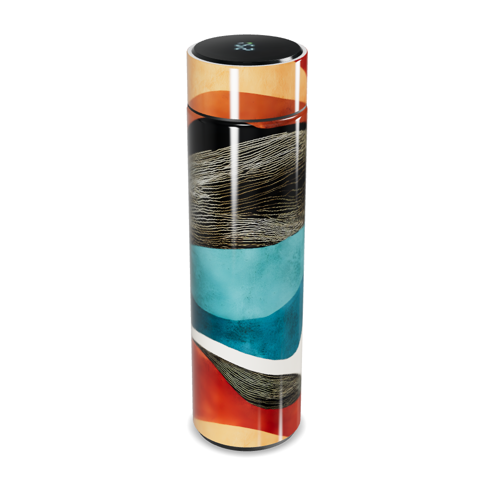 Garrafa Térmica Touch - Estampa Abstrata Colorida