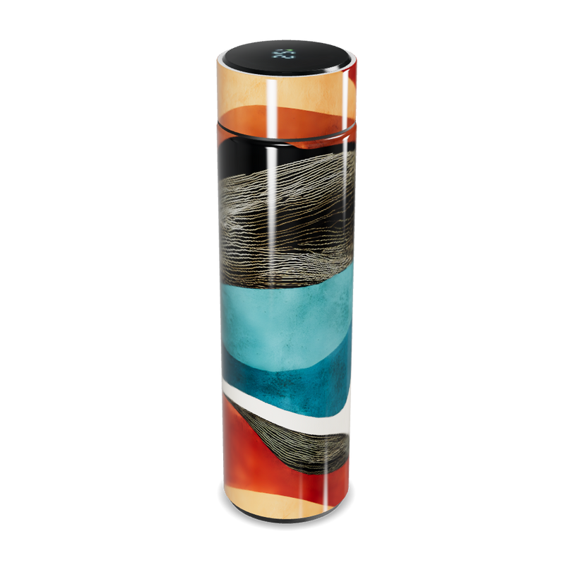 Garrafa Térmica Touch - Estampa Abstrata Colorida