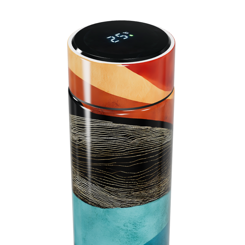 Garrafa Térmica Touch - Estampa Abstrata Colorida