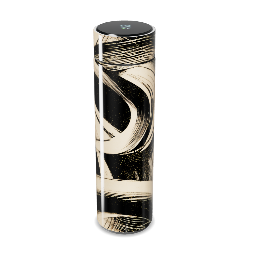 Garrafa Térmica Touch - Preto com Listras Modernas