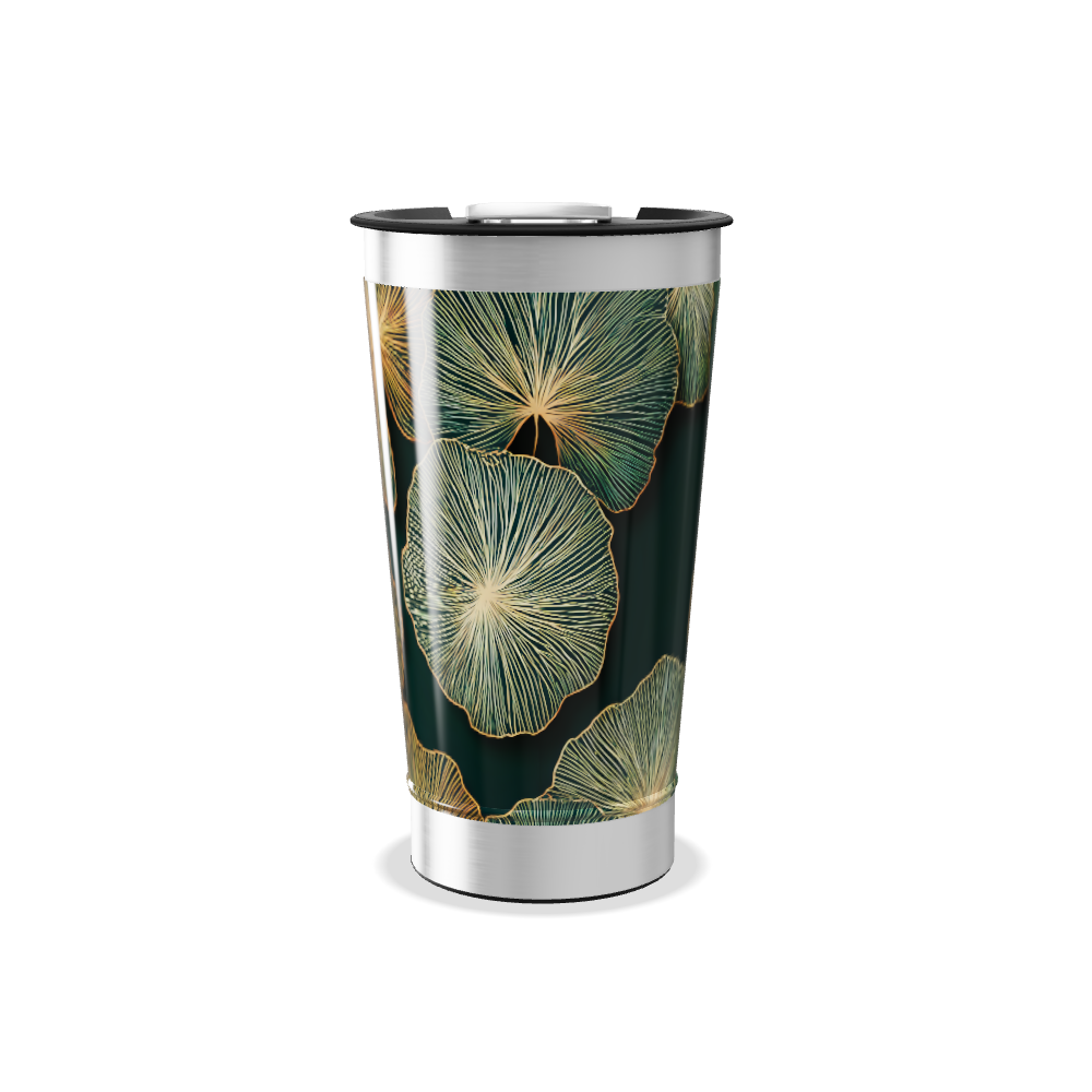 Copo Térmico - Estampa Floral Verde