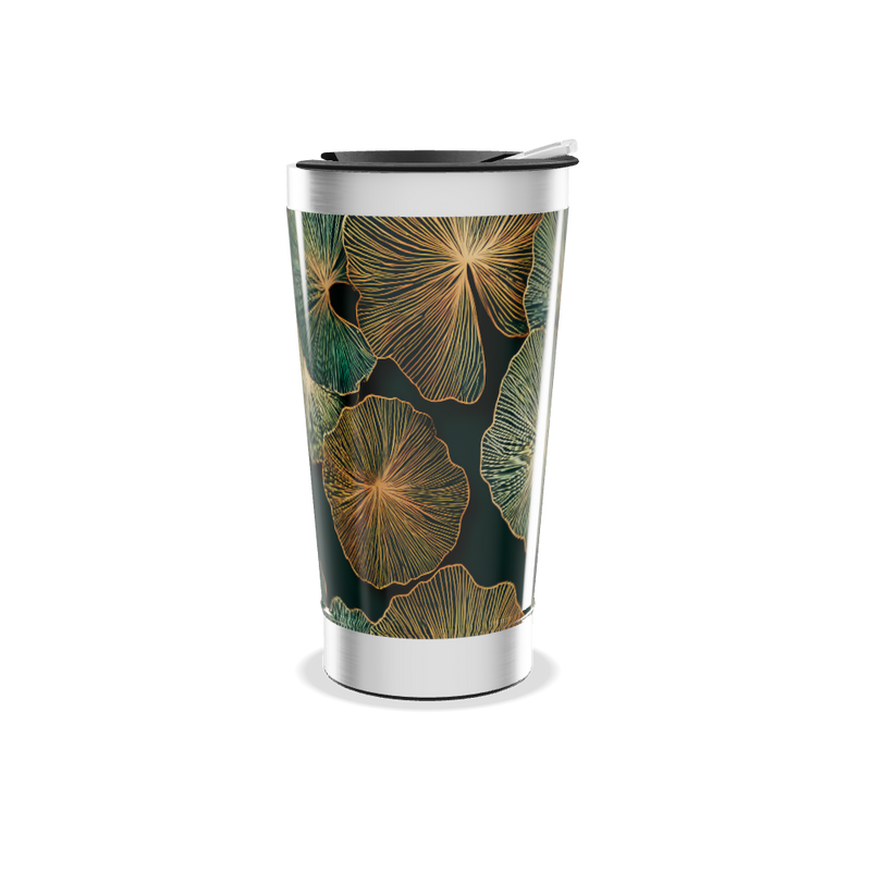 Copo Térmico - Estampa Floral Verde