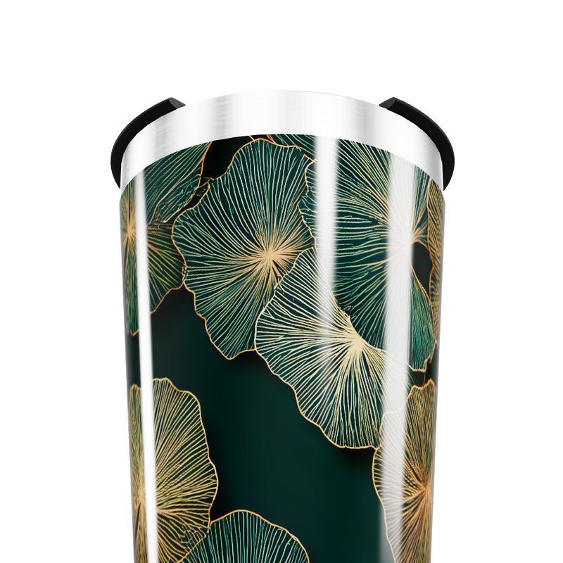 Copo Térmico - Estampa Floral Verde