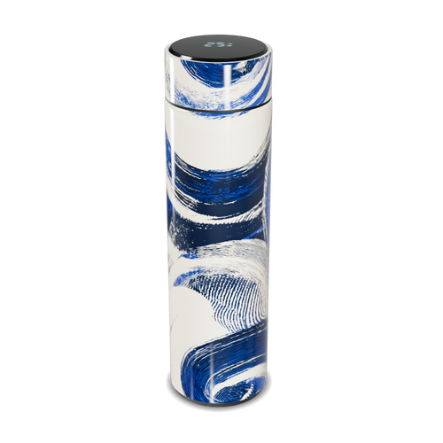 Garrafa Térmica Touch - Azul e Branca com Estampa