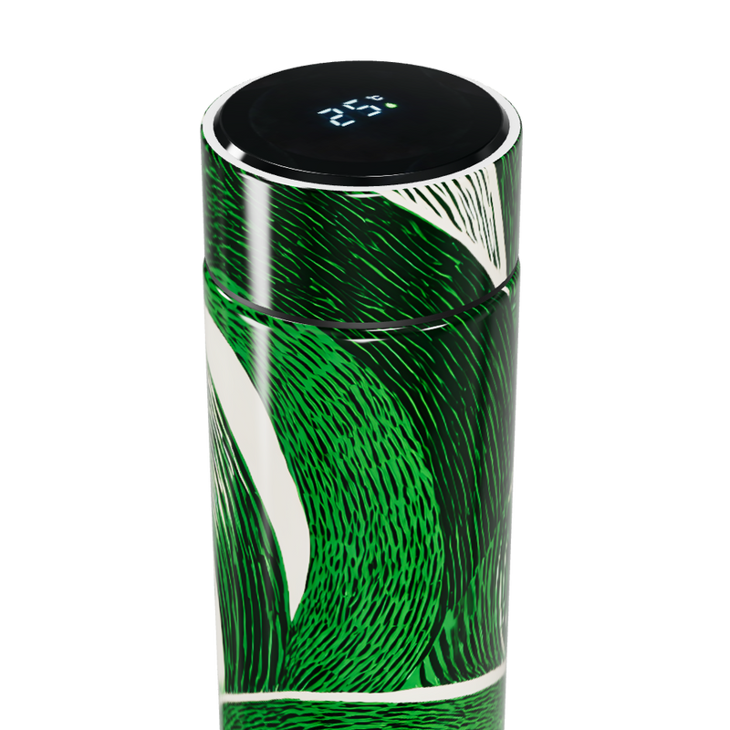 Garrafa Térmica Touch - Verde com Estampa