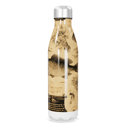 Garrafa Inox - Estampa Vintage Peixes