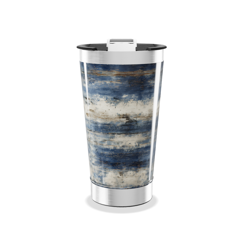 Copo Térmico - Estampa Azul e Bege