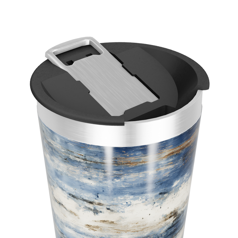 Copo Térmico - Estampa Azul e Bege