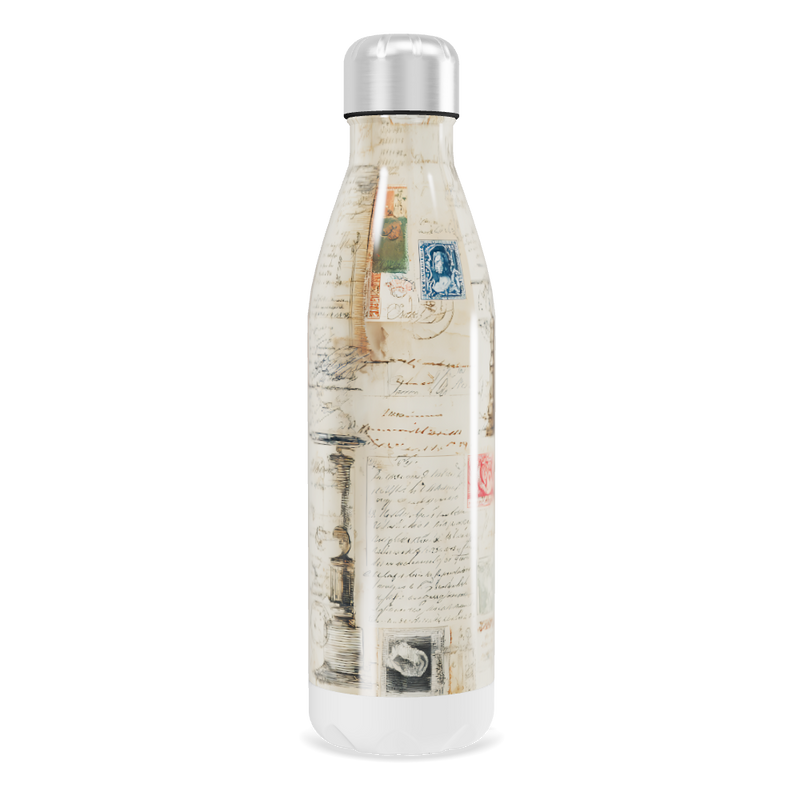 Garrafa Inox - Estampa Vintage Cartas