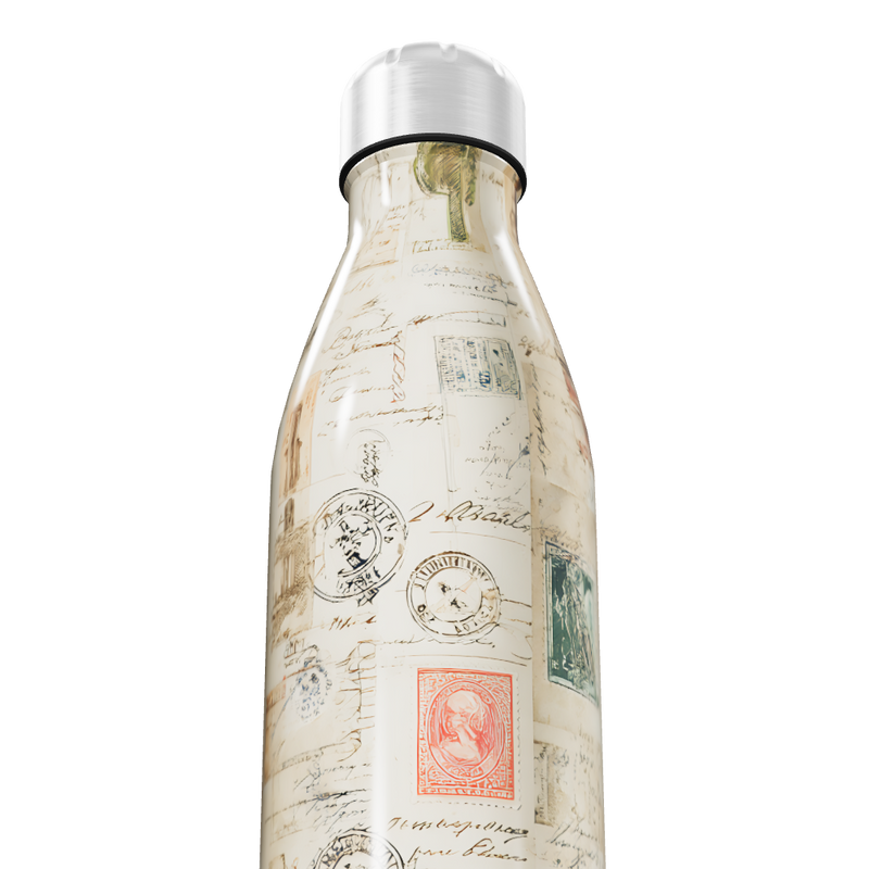 Garrafa Inox - Estampa Vintage Cartas