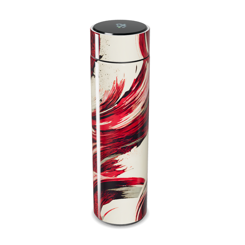 Garrafa Térmica Touch - Estampa Vermelha Abstrata