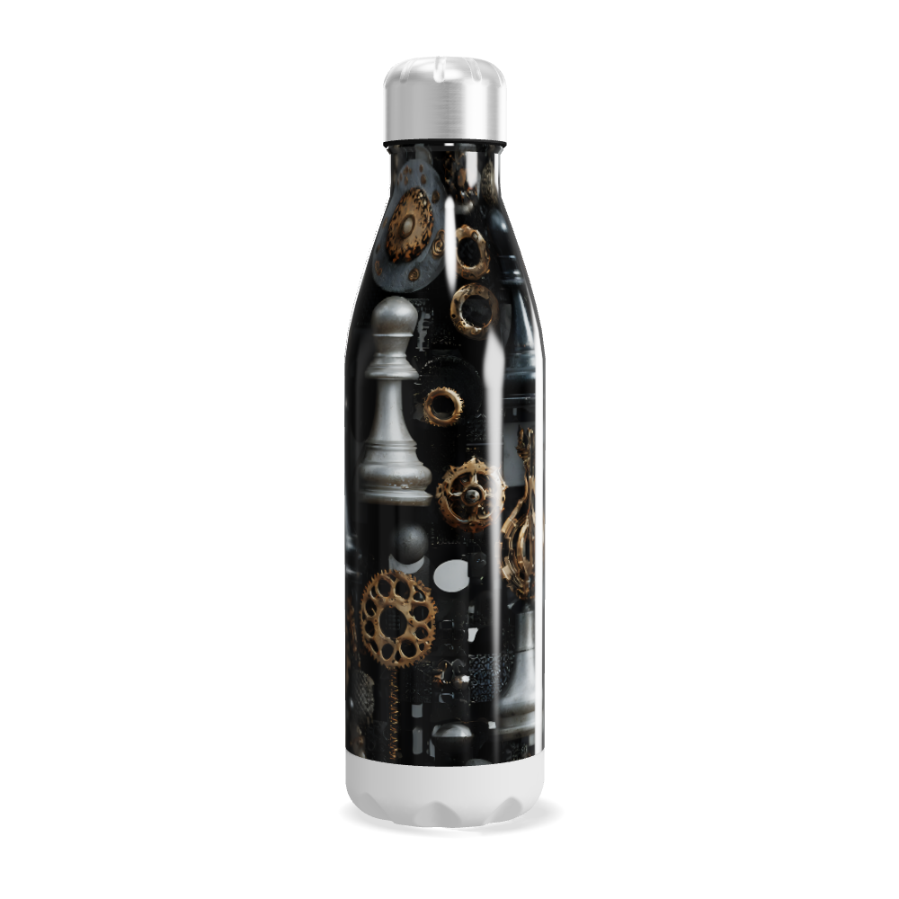 Garrafa Inox - Estampa Peças de Xadrez