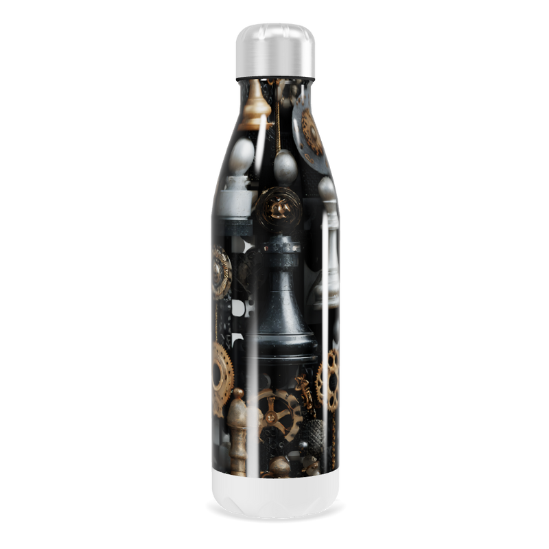Garrafa Inox - Estampa Peças de Xadrez