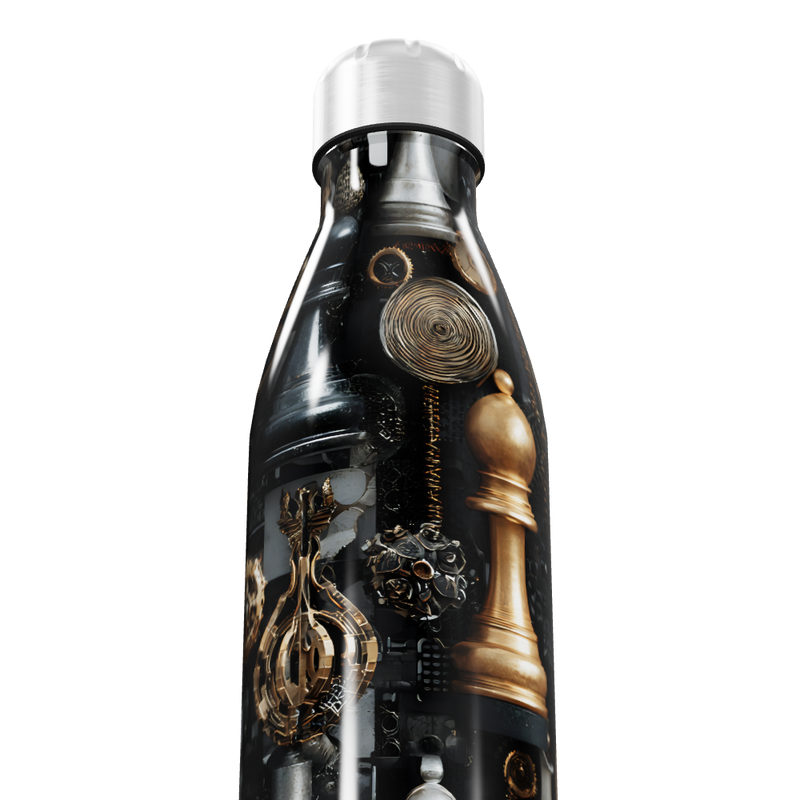 Garrafa Inox - Estampa Peças de Xadrez