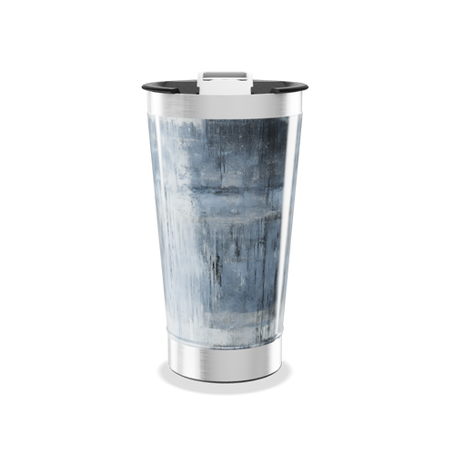 Copo Térmico - Estampa Azul Abstrata